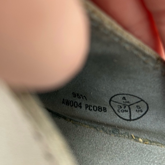 RARE Dr Martens Vintage Sandals White Leather Chunky Sole Slides Flower ENGLAND - Picture 15 of 16